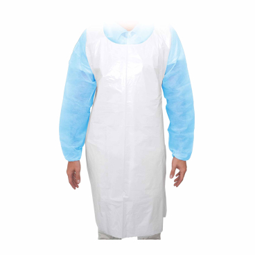 MaiMed Apron Schutzschürze, PE 1 Packung = 50 Stück, Weiß, 75 cm x 115 cm, Medium - Bild-Darstellung des Produktes 1