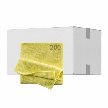 Mopptex Mikrofasertuch LIGHT Professional, 38 x 38 cm 1 Karton = 200 Stück, gelb - Bild-Darstellung des Produktes 1