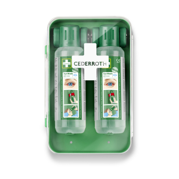 Cederroth Augendusche Wandhalter Eye-Wash-Cabinet 1 Koffer = 2 x 500 ml - Flasche - Bild-Darstellung des Produktes 1