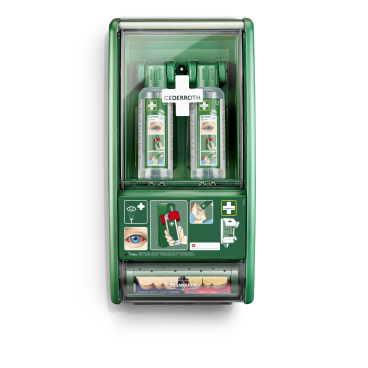 Cederroth Eye Wash Station - Augenspülstation 2 x 500 ml Augendusche, Pflasterspender inkl. 85 Pflaster - Bild-Darstellung des Produktes 1