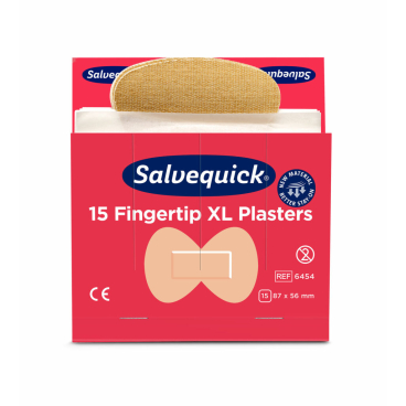 Cederroth Salvequick Fingertip XL Fingerkuppenpflaster 1 Box = 6 x 15 Stück - Bild-Darstellung des Produktes 1