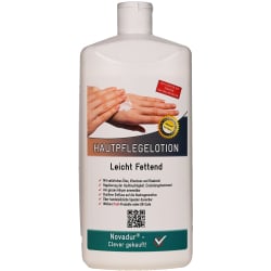 NOVADUR PRODUKTCHEMIE GmbH NOVADUR Hautpflege-Lotion, Nicht fettende, schnell einziehende Hautpflege-Lotion, 1000 ml - Flasche 050.3421