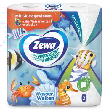 Zewa Wisch & Weg limited Edition Küchenrolle mit Motiv 1 Packung = 2 Rollen à 72 Blatt - Bild-Darstellung des Produktes 1