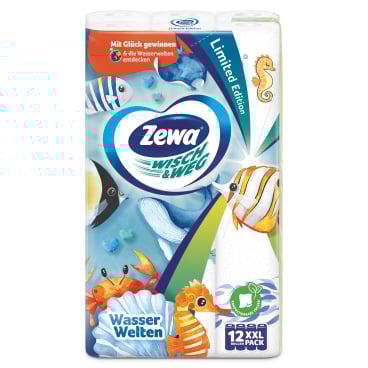 Zewa Wisch & Weg limited Edition Küchenrolle mit Motiv 1 Packung = 12 Rollen à 45 Blatt - Bild-Darstellung des Produktes 1