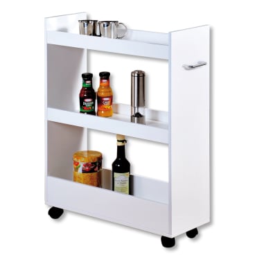 Kesper Nischenregal für die Küche auf Rollen, weiß Maße (L x B x H): 60 x 22 x 79 cm - Bild-Darstellung des Produktes 1