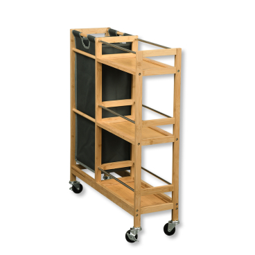 Kesper Nischenregal auf Rollen, mit Flaschensammler, Bambus Maße (L x B x H): 68 x 20 x 74 cm - Bild-Darstellung des Produktes 1