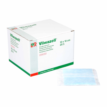 Vliwazell® Wundauflagen, hochsaugfähig, steril 1 Packung = 25 Stück, Maße: 10 x 10 cm - Bild-Darstellung des Produktes 1