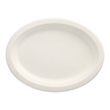 Papstar Pure Teller, Zuckerrohr oval 26 x 20 cm 1 Packung = 50 Stück - Bild-Darstellung des Produktes 1