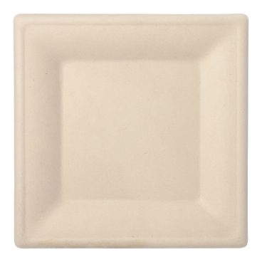 Papstar Pure Einwegteller, Zuckerrohr, 26 x 26 cm 1 Packung = 50 Stück - Bild-Darstellung des Produktes 1