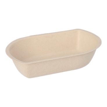 Papstar Snacktrays, Zuckerrohr, ungeteilt 1 Packung = 50 Stück, Maße: 3,6 cm x 11,1 cm x 16,8 cm - Bild-Darstellung des Produktes 1