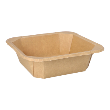 Papstar Lunchbox, eckig, braun 1 Packung = 25 Stück, Füllinhalt: 1000 ml - Bild-Darstellung des Produktes 1