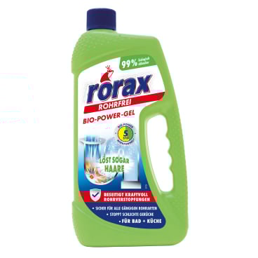 rorax Rohrfrei Bio-Power-Gel Rohrreiniger, gebrauchsfertig 1 Karton = 6 Flaschen à 1 Liter - Bild-Darstellung des Produktes 1