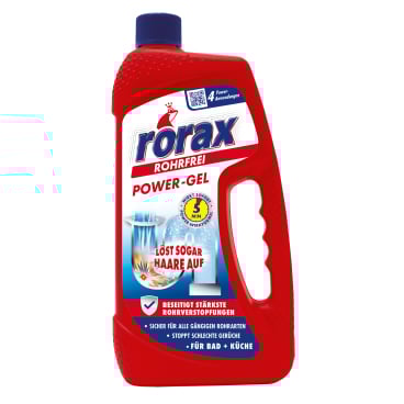rorax Rohrfrei Power-Gel Rohrreiniger, gebrauchsfertig 1 Liter - Flasche - Bild-Darstellung des Produktes 1