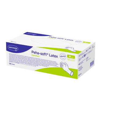 Peha-soft® Latex Comfort Untersuchungshandschuhe, puderfrei 1 Packung = 100 Stück, Größe XS - Bild-Darstellung des Produktes 1