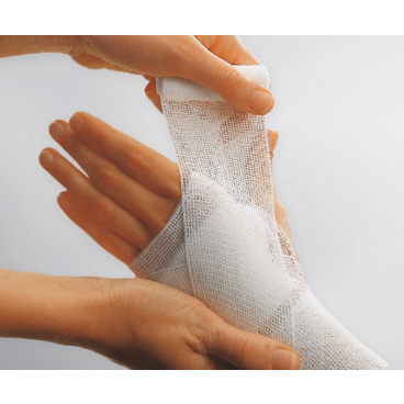 Mollelast® Fixierbinde, elastisch, weiß, steril 1 Packung = 20 Stück, einzeln eingesiegelt, Maße: 8 cm x 4 m - Bild-Darstellung des Produktes 1
