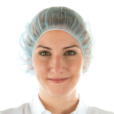 HYGOSTAR® Bettina Baretthaube 1 Packung = 100 Stück, blau - Bild-Darstellung des Produktes 1