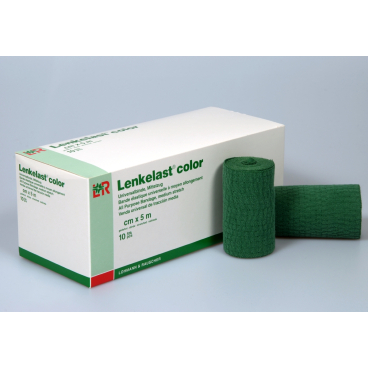 Lenkelast® color Universalbinde, grün 1 Packung = 10 Stück, Maße: 8 cm x 5 m - Bild-Darstellung des Produktes 1