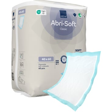 ABENA® Einweg-Unterlage, Flocken Classic, 40 x 60 cm, blau 1 Karton = 4 Packungen à 60 Stück - Bild-Darstellung des Produktes 1