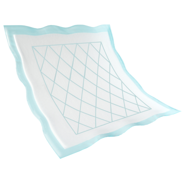 ABENA® Einweg-Unterlage, mit SAP, unsteril, 60 x 60 cm, blau 1 Packung = 60 Stück - Bild-Darstellung des Produktes 1