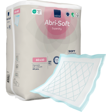 ABENA® Einweg-Unterlage, mit SAP, unsteril, 60 x 60 cm, blau 1 Karton = 4 Packungen à 60 Stück - Bild-Darstellung des Produktes 1
