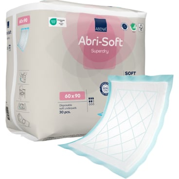 ABENA® Einweg-Unterlage, mit SAP, unsteril, 60 x 90 cm, blau 1 Karton = 4 Packungen à 30 Stück - Bild-Darstellung des Produktes 1