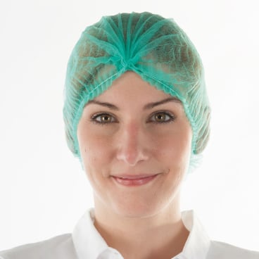 Hygonorm® Klipphaube aus Polypropylen-Vlies leicht - im Sparpack 1 Packung = 100 Stück, 50 cm, grün - Bild-Darstellung des Produktes 1