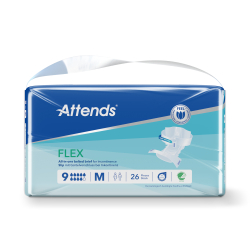 Attends GmbH Attends Slip Flex 9 Inkontinenz Pants, mit Hüftgürtel, Inkontinenzslip bei starker bis sehr starker Inkontinenz mit Hüftgürtel, 1 Packung = 26 Stück, medium 206799