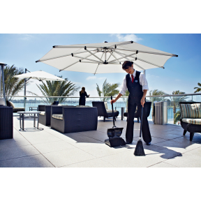Rubbermaid Lobby Pro® Kehrschaufel mit langem Stiel, schwarz mit Deckel kaufen