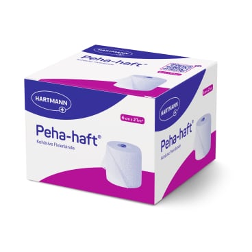 Peha-haft® Kohäsive Fixierbinde 6 cm x 21 m, elastisch 1 Packung = 1 Binde - Bild-Darstellung des Produktes 1