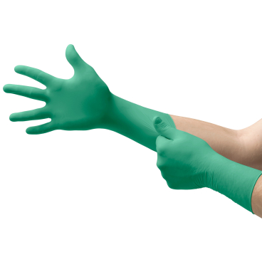 Ansell TouchNTuff® 92-605 Einmalhandschuhe mit Stulpe, grün 1 Packung = 100 Stück, Größe 7,5 - 8 - Bild-Darstellung des Produktes 1