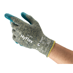 Ansell GmbH Ansell HyFlex® 11-501 Handschuh, PSA Kategorie 2, blau, Schnittfeste Schutzhandschuh mit Abriebschutz und Kontakthitzebeständigkeit, 1 Packung = 12 Paar, Größe 7 11501070