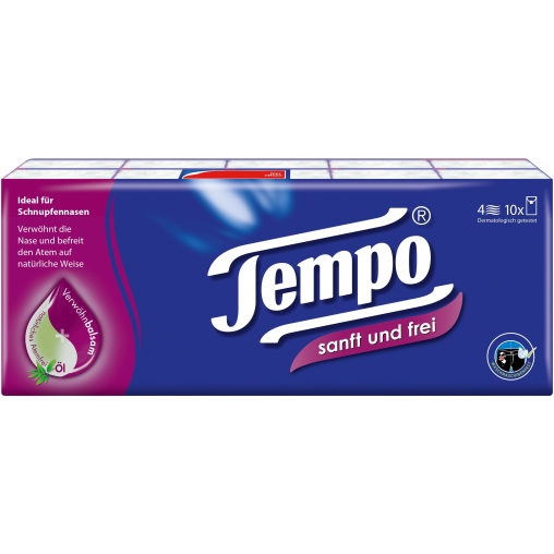 Tempo Sanft und Frei Taschentücher