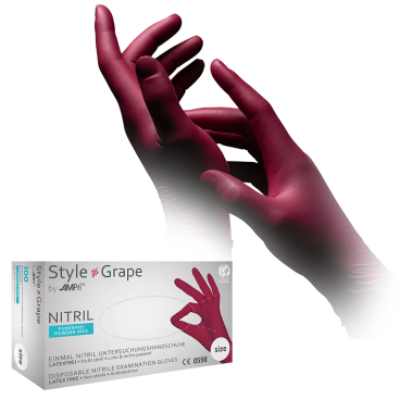 Style Grape Nitrilhandschuhe, puderfrei, bordeaux 1 Packung = 100 Stück, Größe XS - Bild-Darstellung des Produktes 1