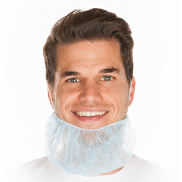 HYGOSTAR® Bartschutz aus Vlies 1 Karton = 10 Packungen = 1000 Stück, blau - Bild-Darstellung des Produktes 1