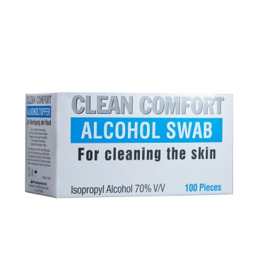 Clean Comfort Alkoholtupfer, einzeln verpackt, weiß 1 Karton = 20 Packungen à 100 Stück - Bild-Darstellung des Produktes 1