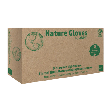 Nature Gloves Nitrilhandschuhe, puderfrei, grün 1 Packung = 100 Stück, Größe XS - Bild-Darstellung des Produktes 1