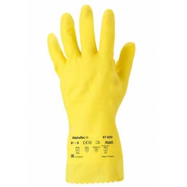Ansell AlphaTec® 87-650 Handschuh, PSA Kategorie 3, gelb 1 Paar, Größe 9,5 - 10 - Bild-Darstellung des Produktes 1