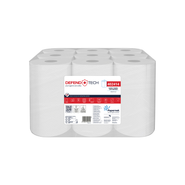 Papernet CF Rollen-Handtuchpapier DEFEND-Tech, antibac., MICRO 1 Packung = 9 Rollen à 143 Blatt, pro Rolle 50 Meter - Bild-Darstellung des Produktes 1