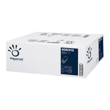 Papernet W-Falz Handtuchpapier, 3-lagig, hygienisch weiß, WAVE 1 Packung = 20 x 115 Blatt = 2300 Papiertücher - Bild-Darstellung des Produktes 1