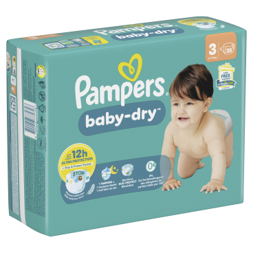 Pampers Baby Dry 3 Midi Windeln, 6-10 kg, Größe 3 1 Single Packung = 35 Windeln - Bild-Darstellung des Produktes 1
