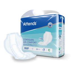 Attends GmbH Attends Contours Air Comfort Inkontinenzvorlage, Saugende Hygienevorlagen, Air Comfort 8, 1 Beutel = 28 Stück, 65 cm 203828