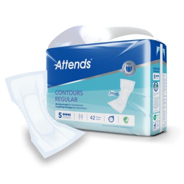 Attends Contours Regular Inkontinenzvorlagen 1 Beutel = 42 Stück, Regular 5, Größe 1 - Bild-Darstellung des Produktes 1