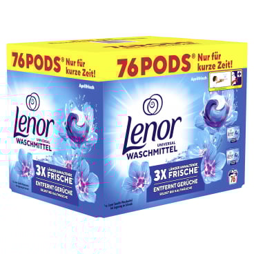 Lenor All in 1 PODS Universalwaschmittel Aprilfrisch 1 Packung = 76 Pods à 19,5 g - Bild-Darstellung des Produktes 1