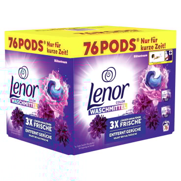 Lenor All in 1 PODS Colorwaschmittel Blütentraum 1 Packung = 76 Pods à 19,6 g - Bild-Darstellung des Produktes 1