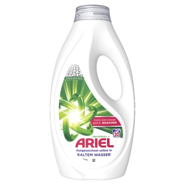 Ariel Universal+ Regulär Flüssigwaschmittel 0,9 Liter - Flasche für ca. 20 Waschladungen - Bild-Darstellung des Produktes 1