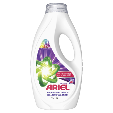 Ariel Color+ Flüssigwaschmittel, mit Farbschutz 0,9 Liter - Flasche für ca. 20 Waschladungen - Bild-Darstellung des Produktes 1