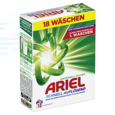 Ariel Universal+ Pulver Regulär Vollwaschmittel 0,99 kg - 18 Waschladungen - Bild-Darstellung des Produktes 1