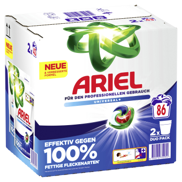 P&G Professional Ariel All-in-1 PODS Vollwaschmittel 1 Karton = 2 Packungen à 43 Stück = 86 Stück - Bild-Darstellung des Produktes 1