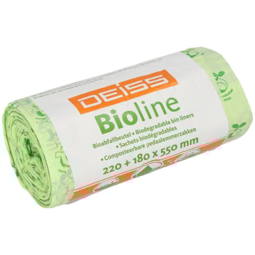 DEISS BIOLINE Bioabfallsäcke 10 Liter ecovio® Biokunststoff 1 Karton = 24 Rollen = 480 Beutel - Bild-Darstellung des Produktes 1