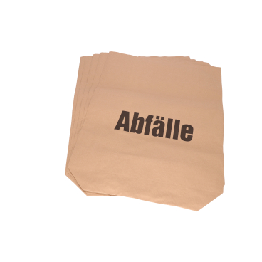DEISS Papiersäcke 2-lagig mit Kreuzboden, nassfest 1 Bündel = 25 Stück, mit Aufdruck "Abfälle" - Bild-Darstellung des Produktes 1